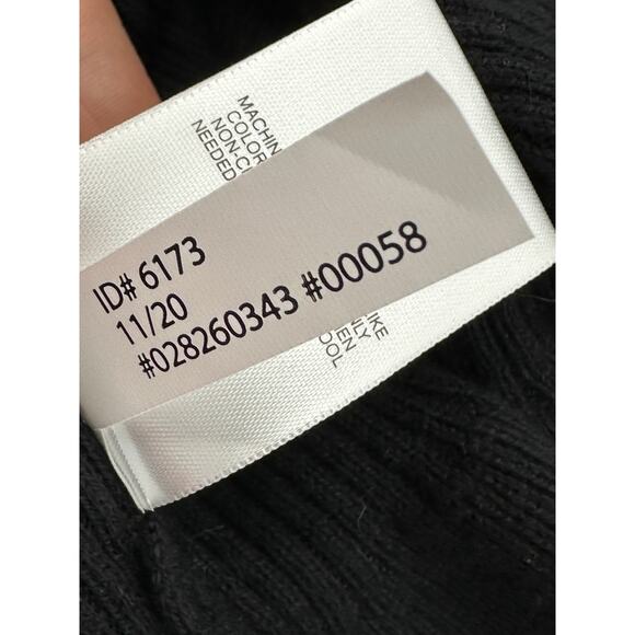 Express Factory Black Ribbed Sweater Tank Ruffle Hem Tie Shoulder Womens Size XL - Picture 7 of 7